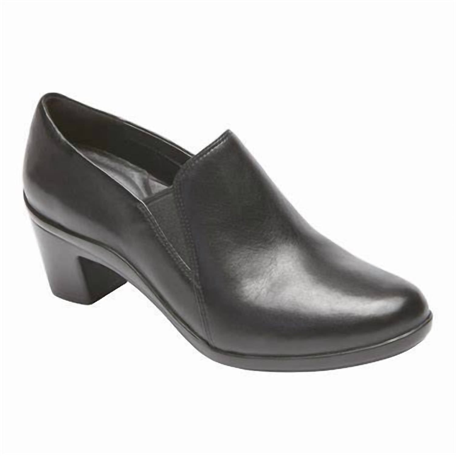 Aravon Women's Lexee Twin Gore Pump in black - women's heels - detail view