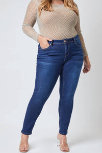 Ymi - Wannabettabutt 2 Button Roll Cuff Ankle Jeans - Plus