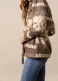 Kimes Ranch Rebecca Wool Coat in natural - women's jacket - detail view