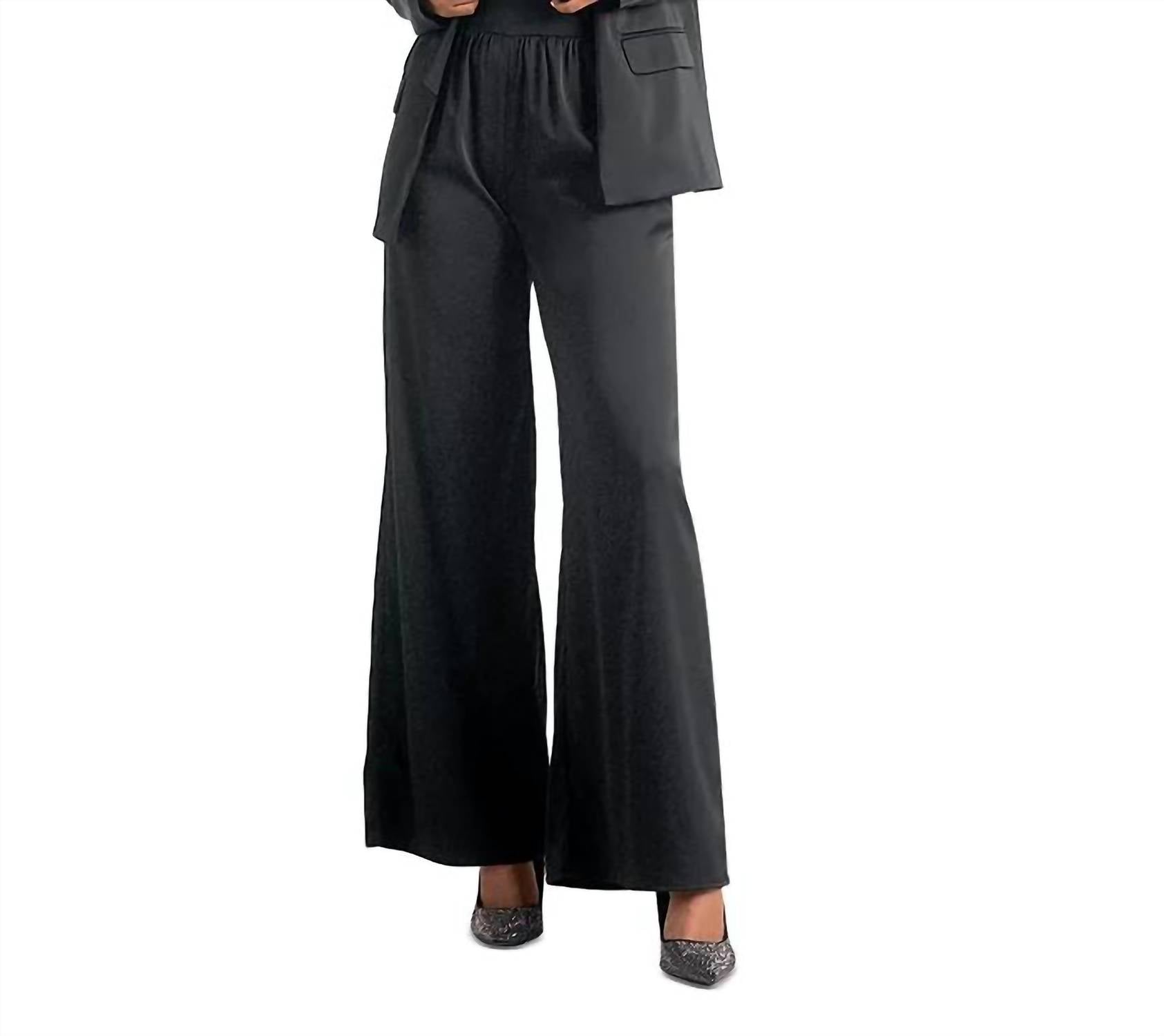 ELAN Daniella Wide Leg Pants in black - women's pants - view 4