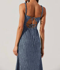 Astr - Neelam Smocked Open Back Dress