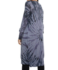 CHARLIE B Tie Dye Cardigan in charcoal - women's cardigan - alternate view