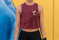rnnr Muscle Tank in ruby wine - women's tank top