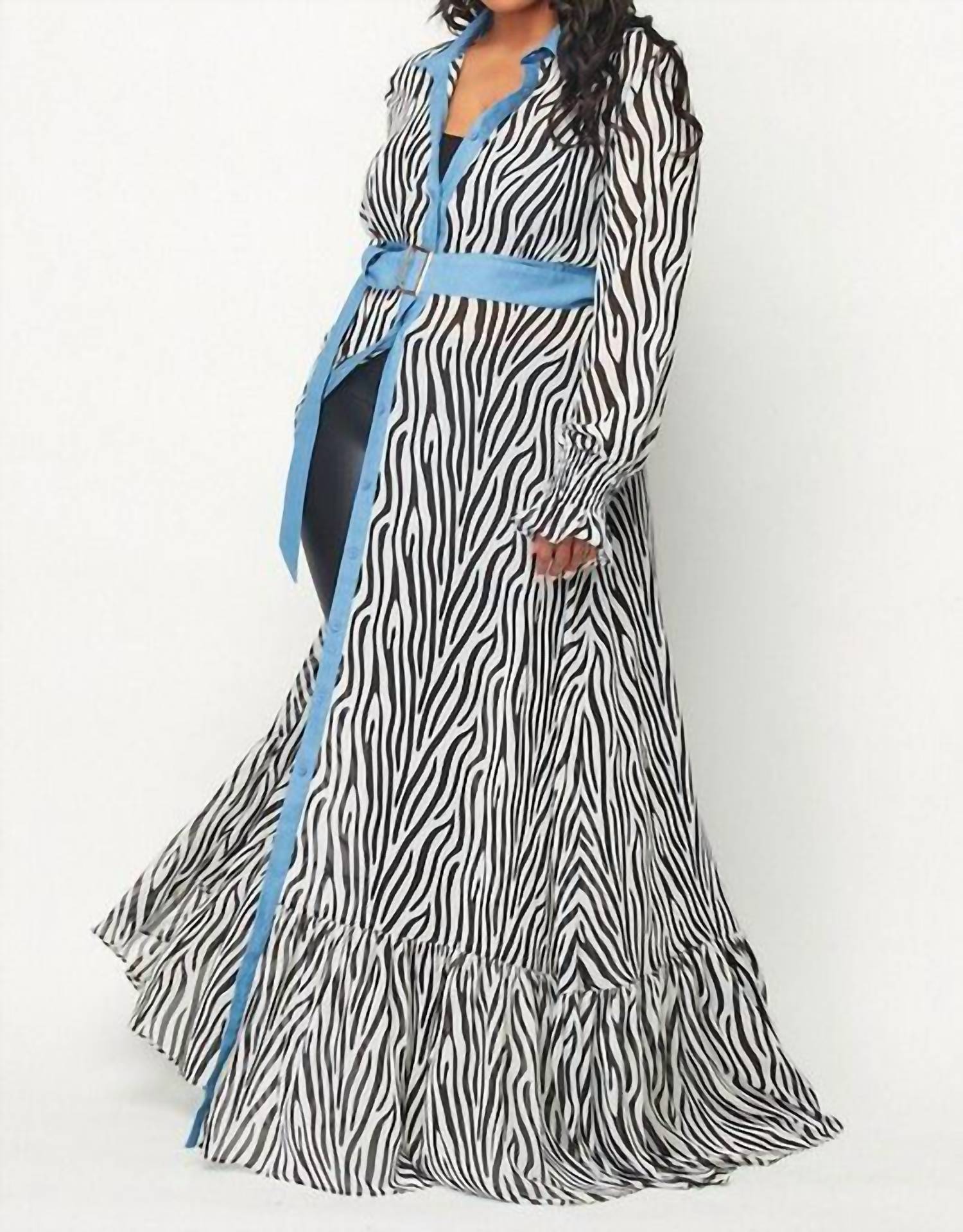 Illord Couture - Maxi Chiffon Cardigan Dress
