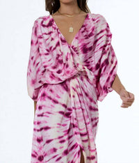 young fabulous & broke Lysa Top in electric fuchsia - women's blouse - alternate view