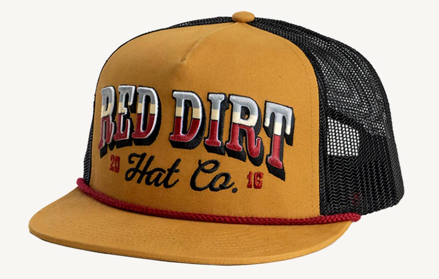 Red Dirt Hat Company - Men's Countrified 5-panel Flat Rope Snapback Cap