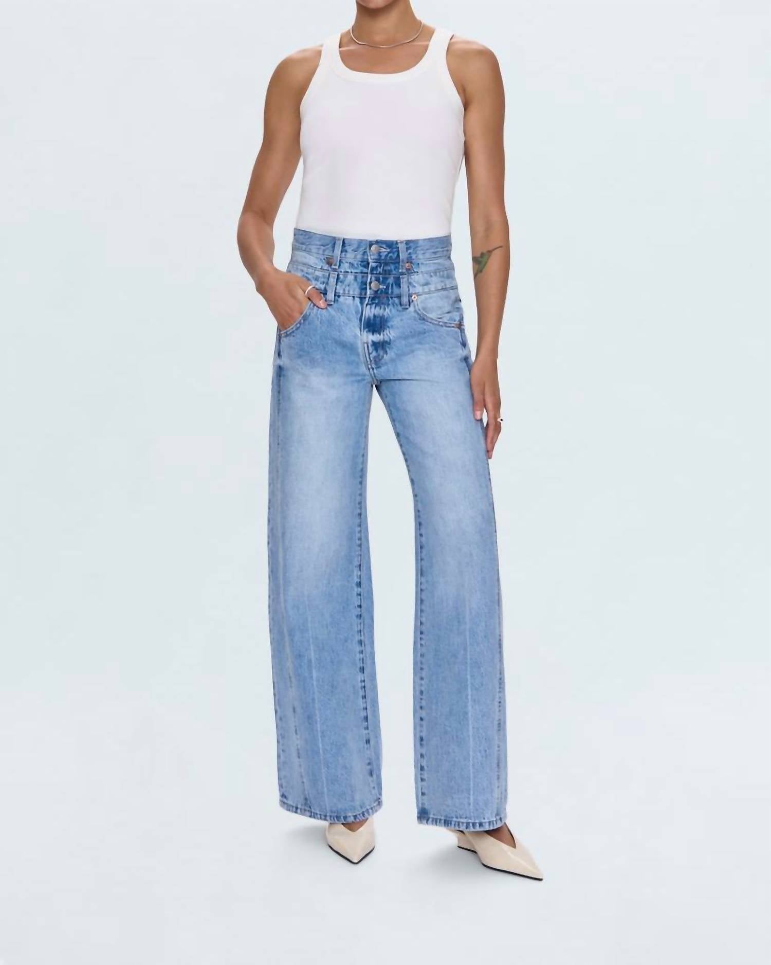 Pistola - Caleb High Rise Stacked Waist Jeans