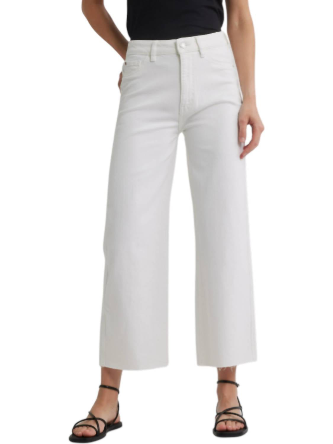 Warp + Weft - Icn Cropped Wide Leg Jeans