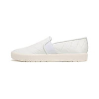 Vince Women's Blair Woven Leather Slip-on Sneakers in optic white - women's sneaker - detail view
