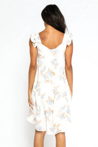 Olivaceous - Floral Ruffle Strap Sun Dress