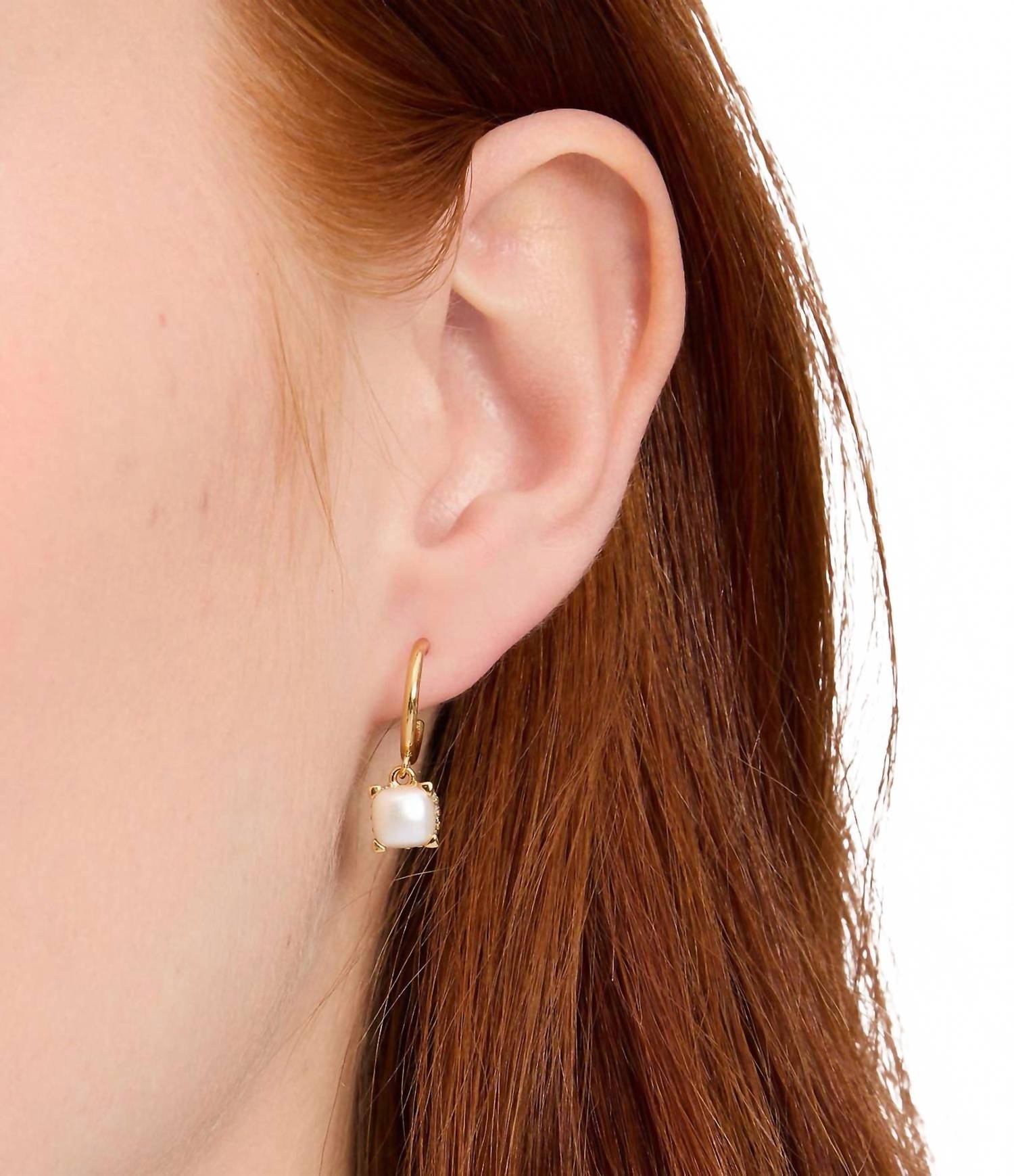Kate Spade - Women's Little Luxuries Huggie Hoop Drop Earrings