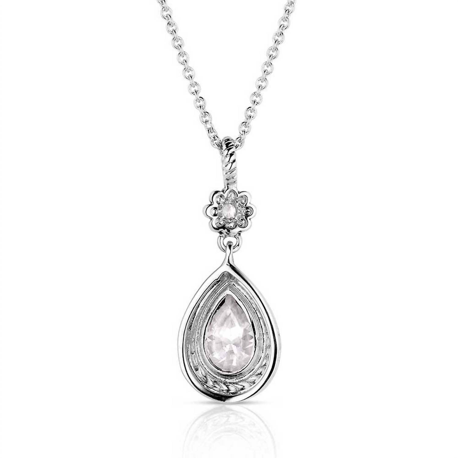 Montana Silversmiths - Women's Leading Light Crystal Platinum Teardrop Necklace