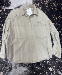 Ee:Some - Mineral Washed Love Smile Jacket