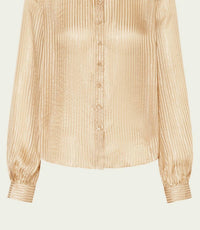 Frame - Collarless Lurex Blouse