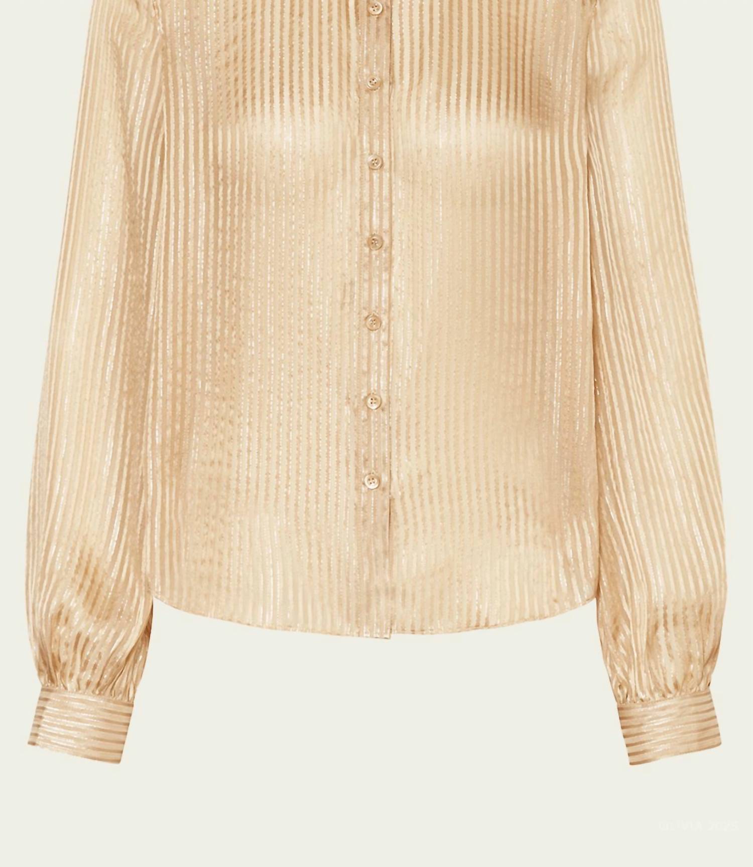 Frame - Collarless Lurex Blouse
