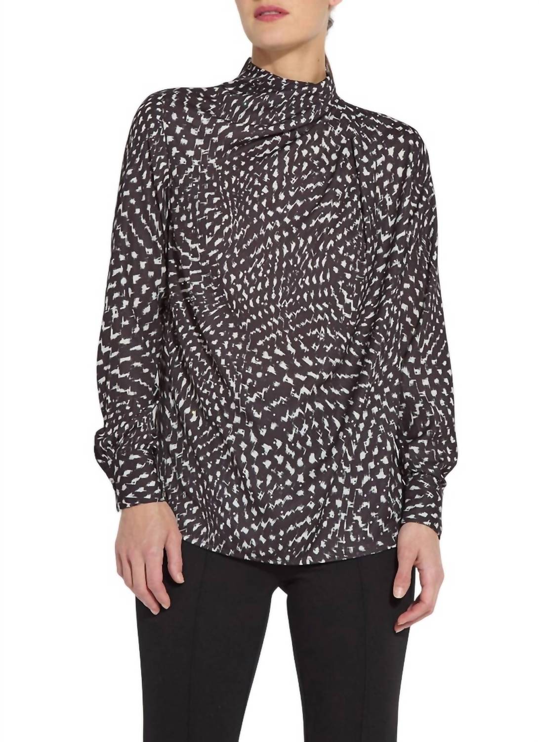 Lysse - Topacio Embellished High Neck Satin Blouse