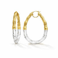 Gold & Honey - Women's Duchess Bamboo Lucite Hoop Earrings