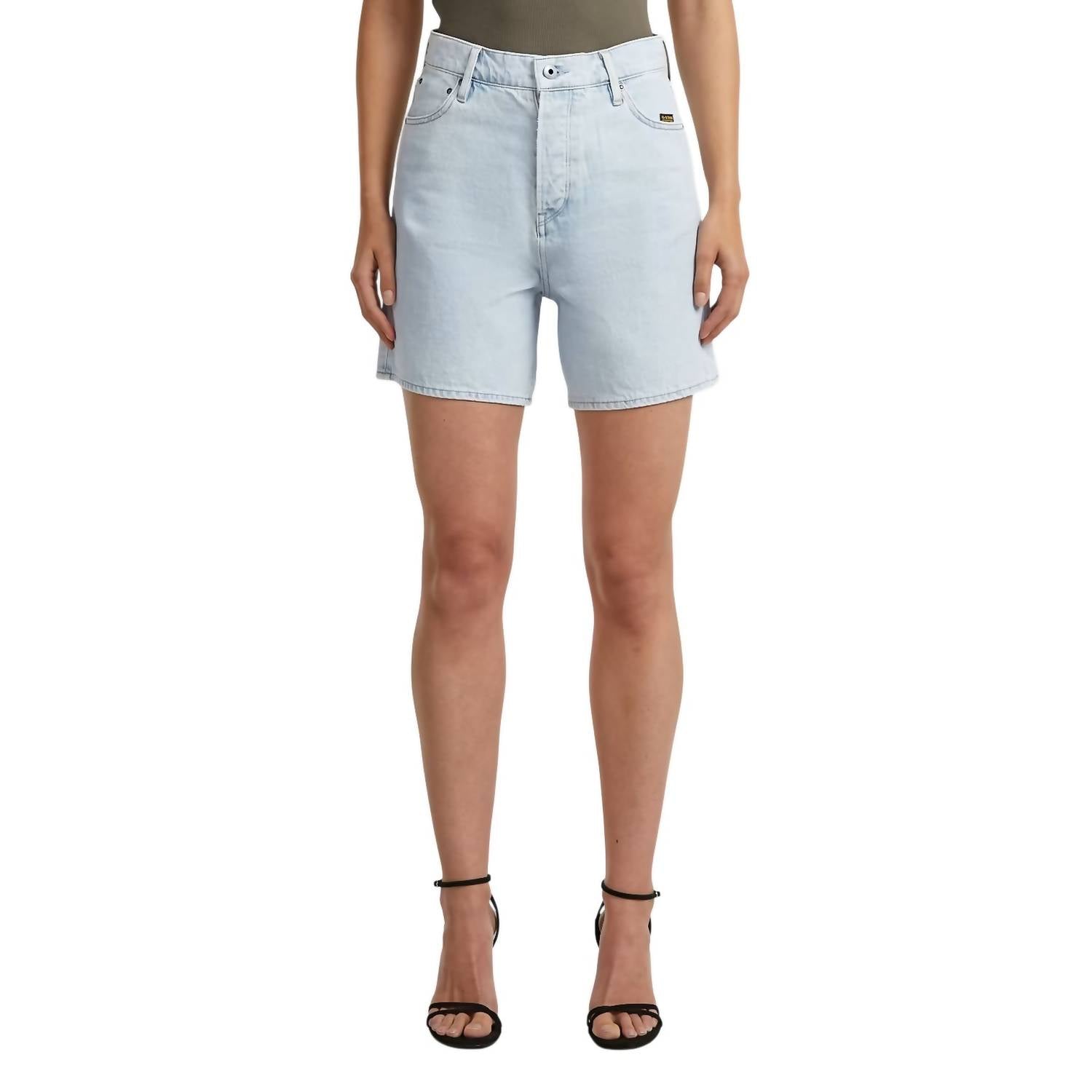 G-Star Jett High Waist Denim Shorts in light blue - women's shorts
