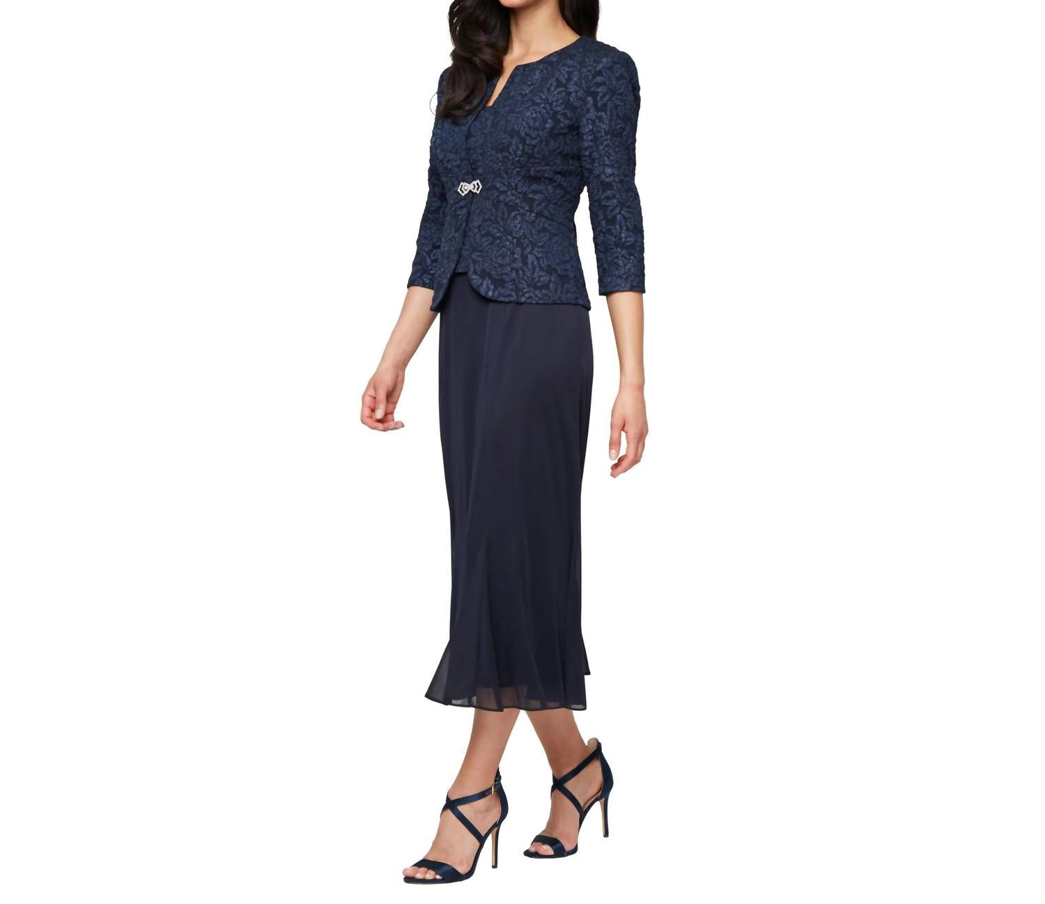 Alex Evenings - Tea Length Jacket Dress