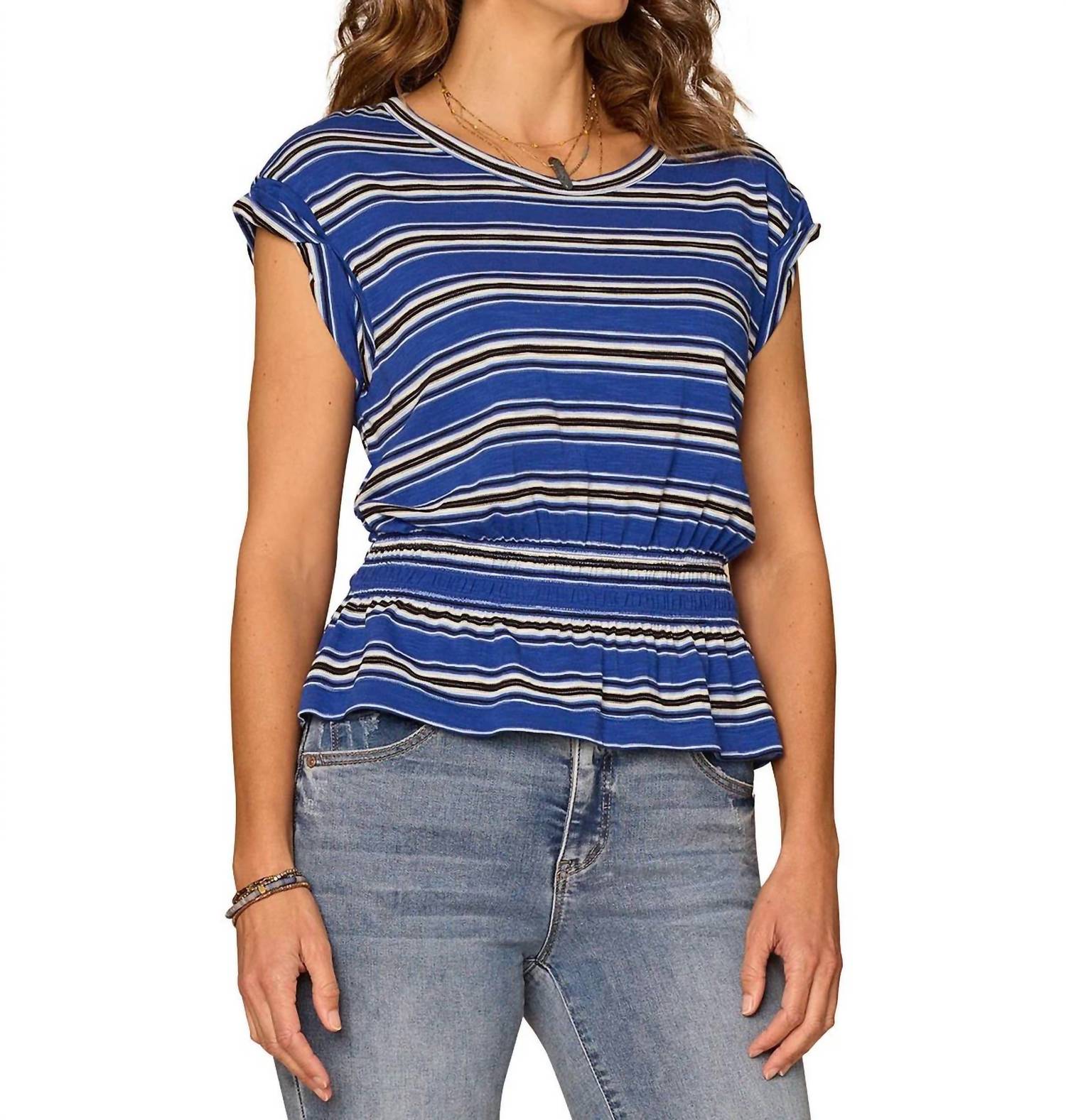 Democracy - Roll Cuff Cap Sleeve Top