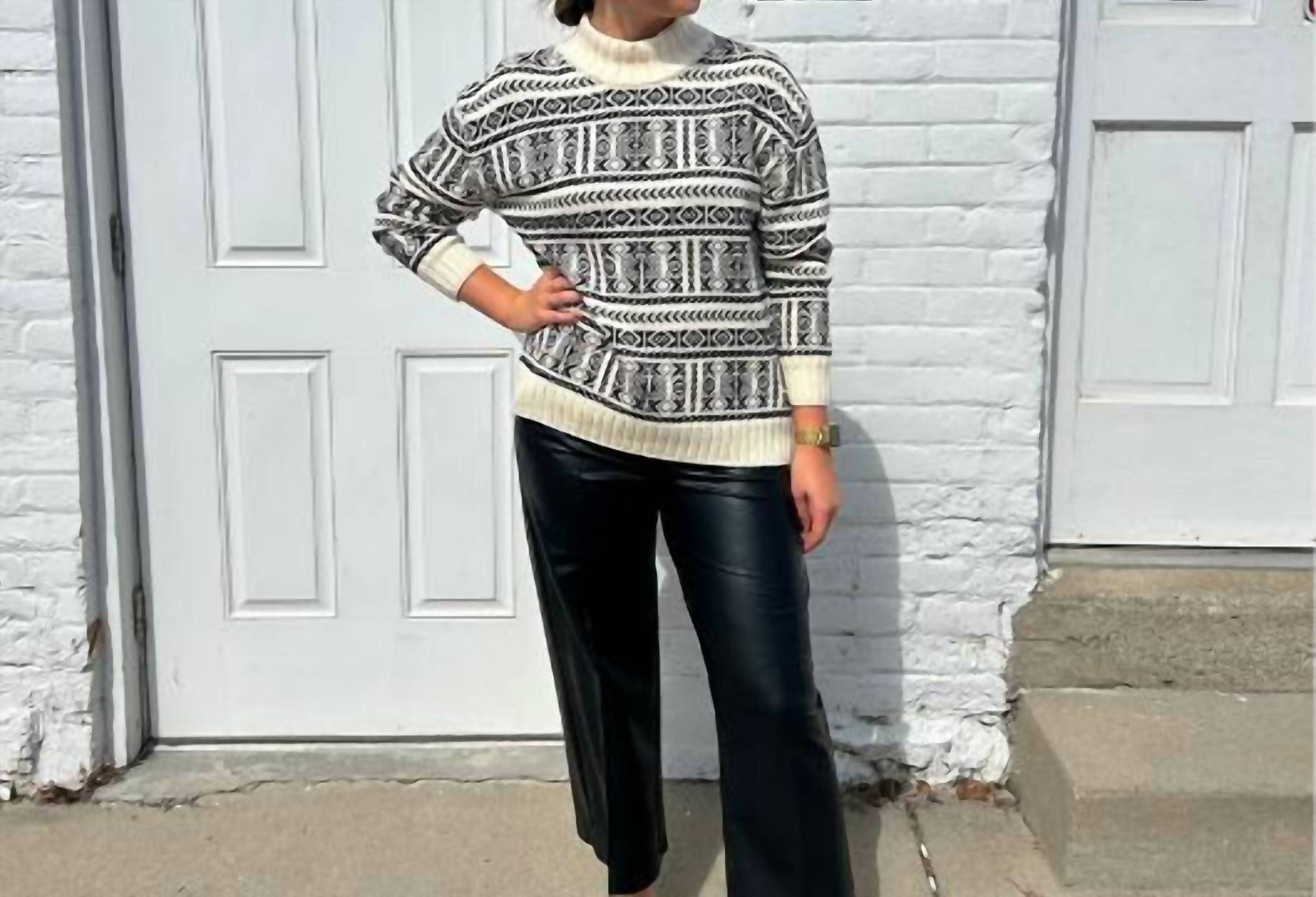 Skovhuus - Cowen Nordic Print Mock Neck Sweater