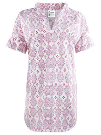 Finley Crosby Dress in pink white - women's dress - detail view