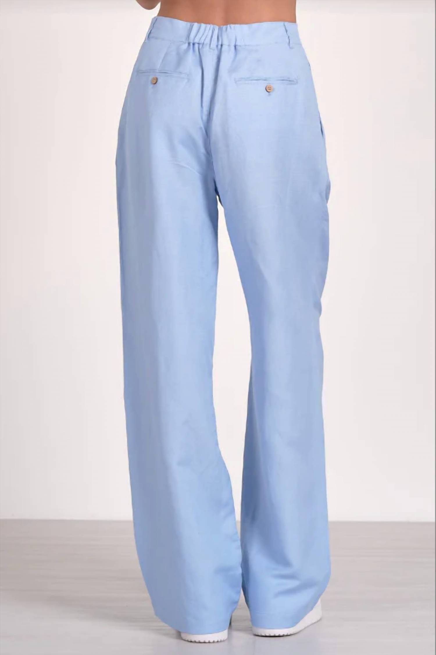 Elan - Linen Blend Wide-leg Pants