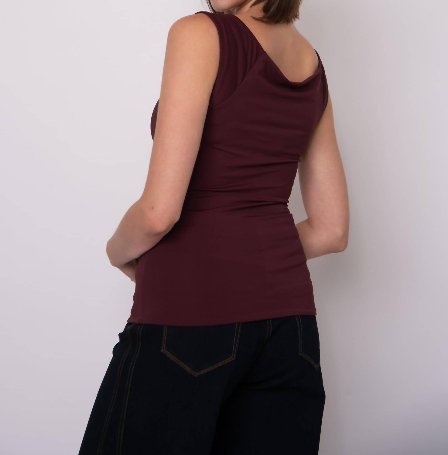 Second Skin by RD Style Off Shoulder Top in prune - women's blouse - view 4