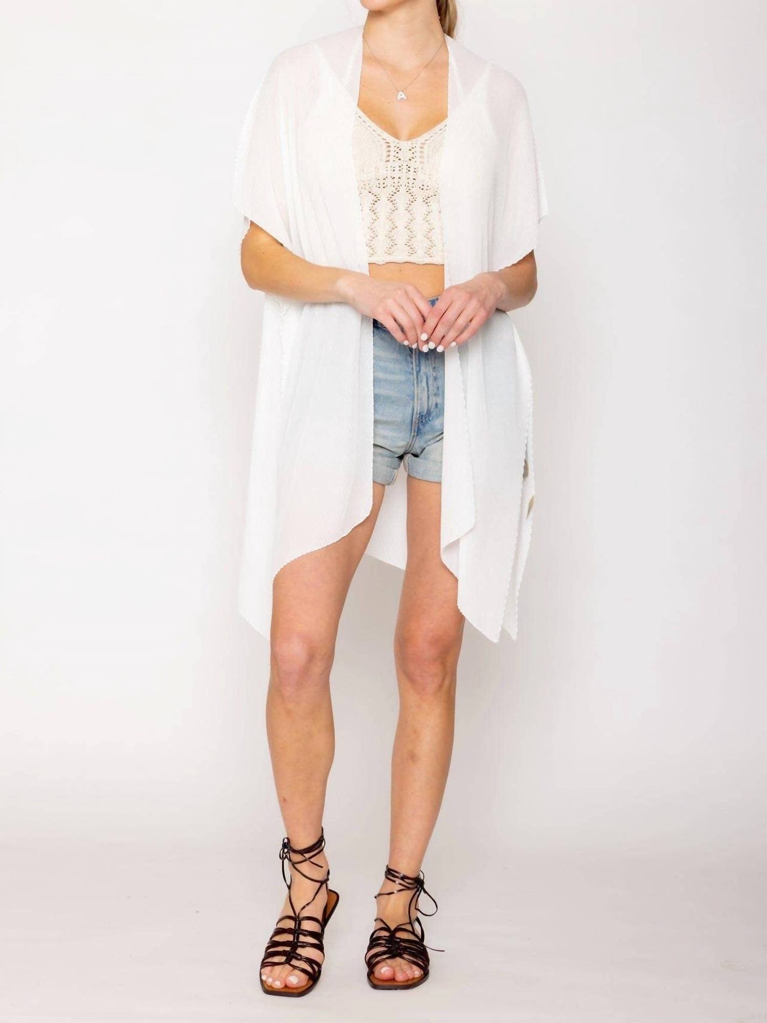 Mimi Wholesale - Samara Solid Kimono/ Cover Up