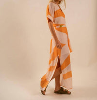 Care Tucker - Beatrice Sunset Swirling Wind Kaftan Dress