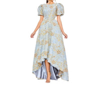 Mac Duggal - Women's Floral Jacquard High Low Gown