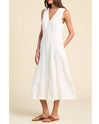 TROVATA Eleonore Dress in ivory - women's dress - detail view