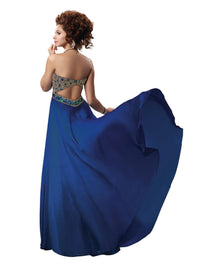 Kiss Kiss Formal - Strapless Beaded Bodice Chiffon Evening Dress