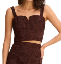 ALLISON NEW YORK Emery Tank Top in chocolate brown - women's tank top