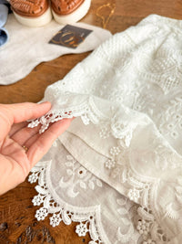 Skies Are Blue - Women's Layered Lace Shorts