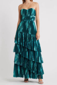 Hutch - Lanza Strapless Tiered Tulle Gown