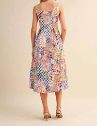&Merci - Floral Contrast Piping Dress