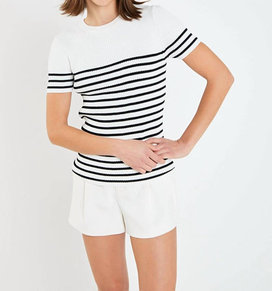 English Factory - Stripe Fitted Knit Top