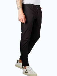 Alberto Rob Slim Fit Chino Pants in black - men's pants - detail view