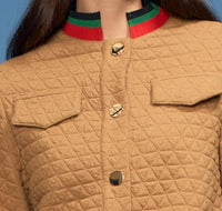 Oolala - Diamond Quilt Snap Bomber And Pant