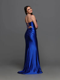 Candice - Fitted Corset Crystal V Neck Prom Dress