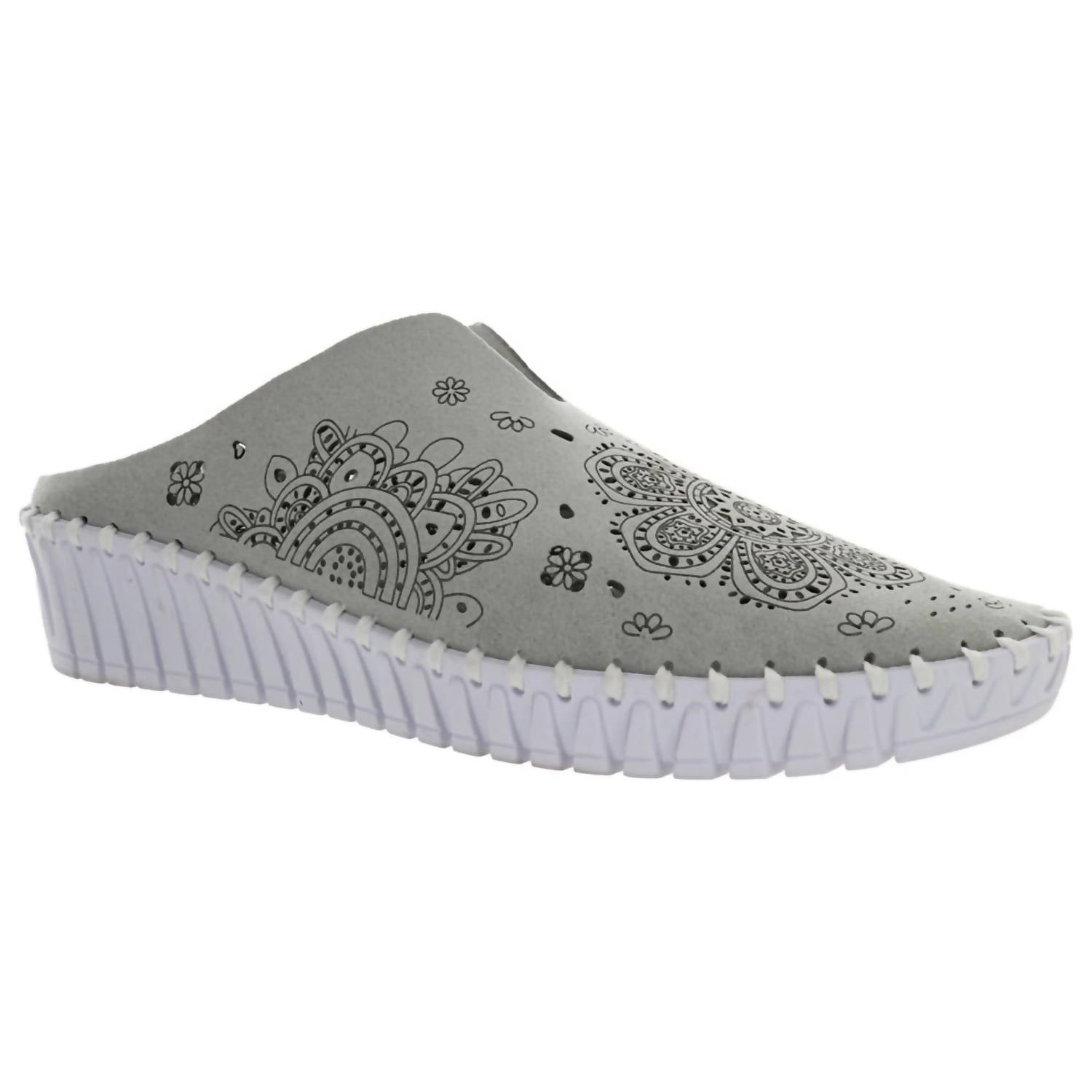 BERNIE MEV Women's Tracy Slip On Shoes in light grey - women's flats