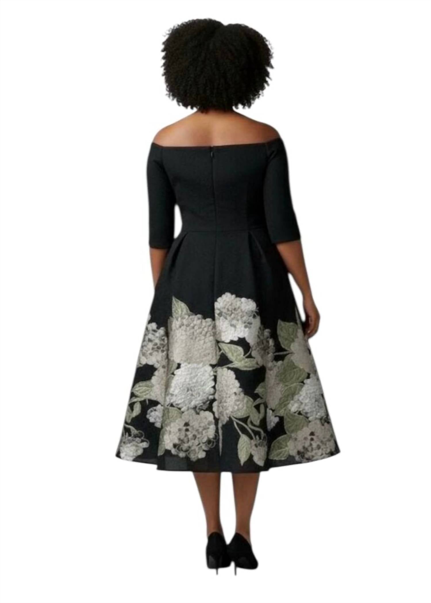 Frascara - Hydrangea Off Shoulder A-Line Gown