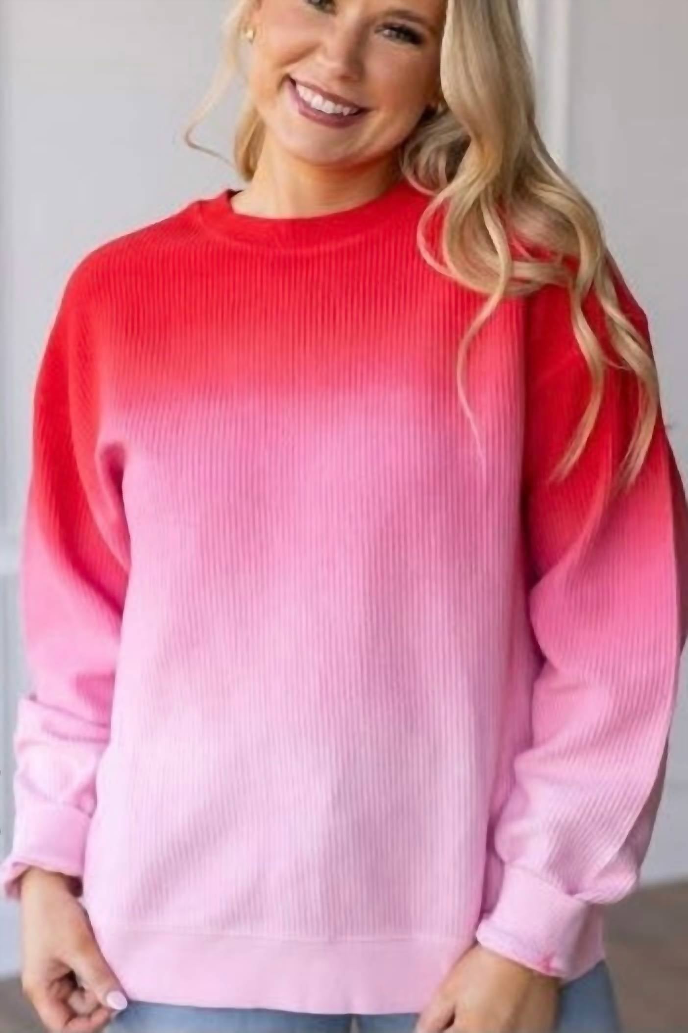 Moon Ryder - Ombre Corded Sweatshirt