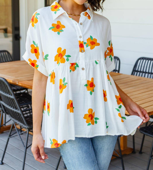 Jodifl - Blissed Out Button Up Babydoll Tunic