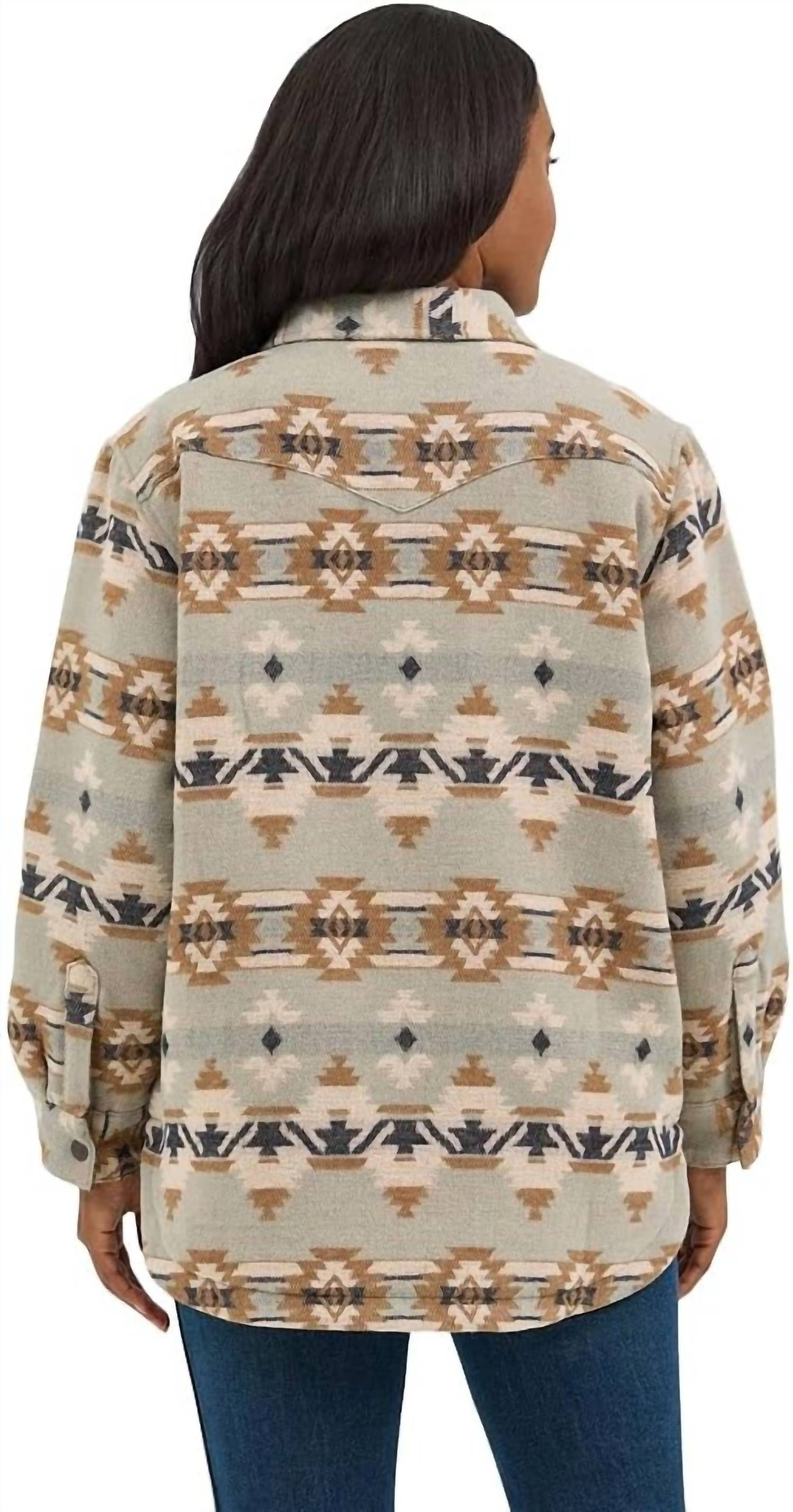 Wrangler - Retro Quilt Lined Jacquard Shacket