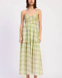 Emory Park - Plaid Smocked Maxi Dress