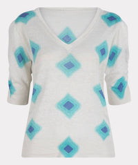Esqualo - Geneva Geo Printed Lightweight Sweater