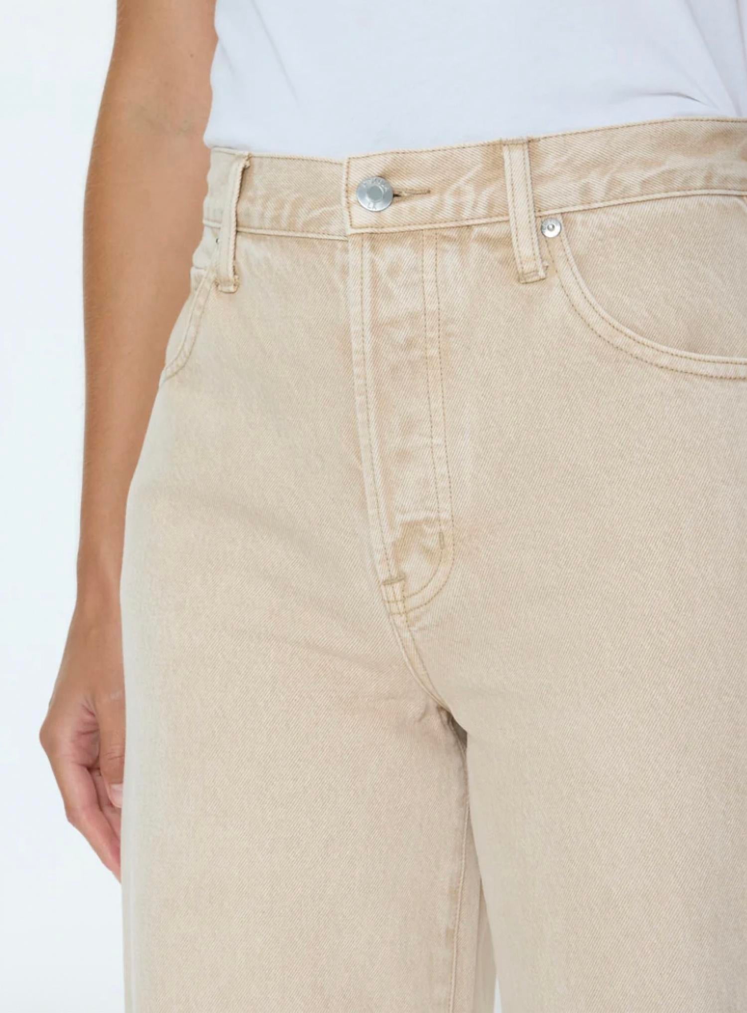 Pistola - Tate Crop High Rise Bowed Wide Leg Jean