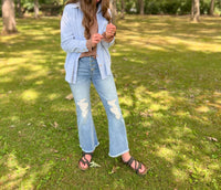Sneak Peek - Lets Go Out Kick Flare Denim Jeans